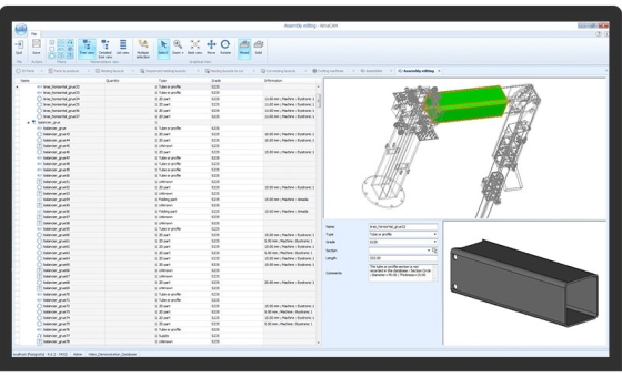 Assembly2cam, Modul für den Import und die Bearbeitung von 3D-CAD-Baugruppen.